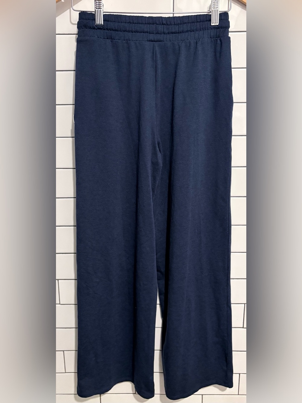 Vuori Halo Essential Wideleg Pant Blue Coast Heather S - Picture 9 of 11